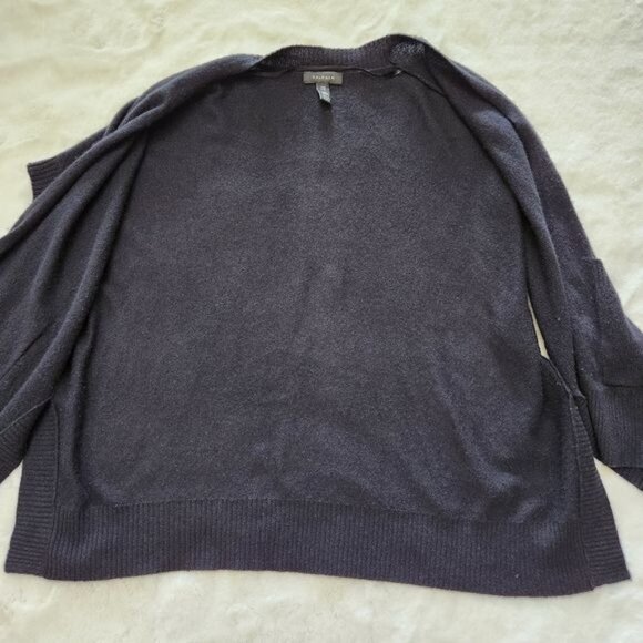 Halogen black Cardigan 100% Cashmere One Size - Picture 8 of 11